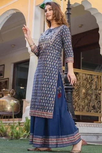 cotton kurta with palazzo